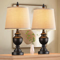 PARTPHONER Retro Table Lamps Set of 2, Bedside Lamp for Bedroom Rustic Farmhouse Table Lamps for Living Room, Vintage Nightstand Lamps…