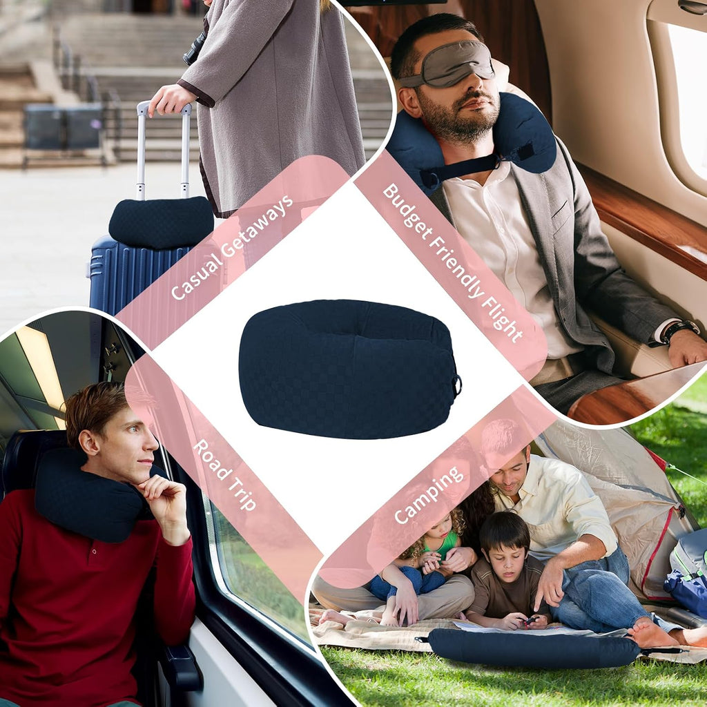 Stuffable Travel Pillow, Stuffable Neck Pillow for Travel, Neck Pillow Stuffed with Clothes Storage - No Extra Baggage Fees, Fits 5+ Days…