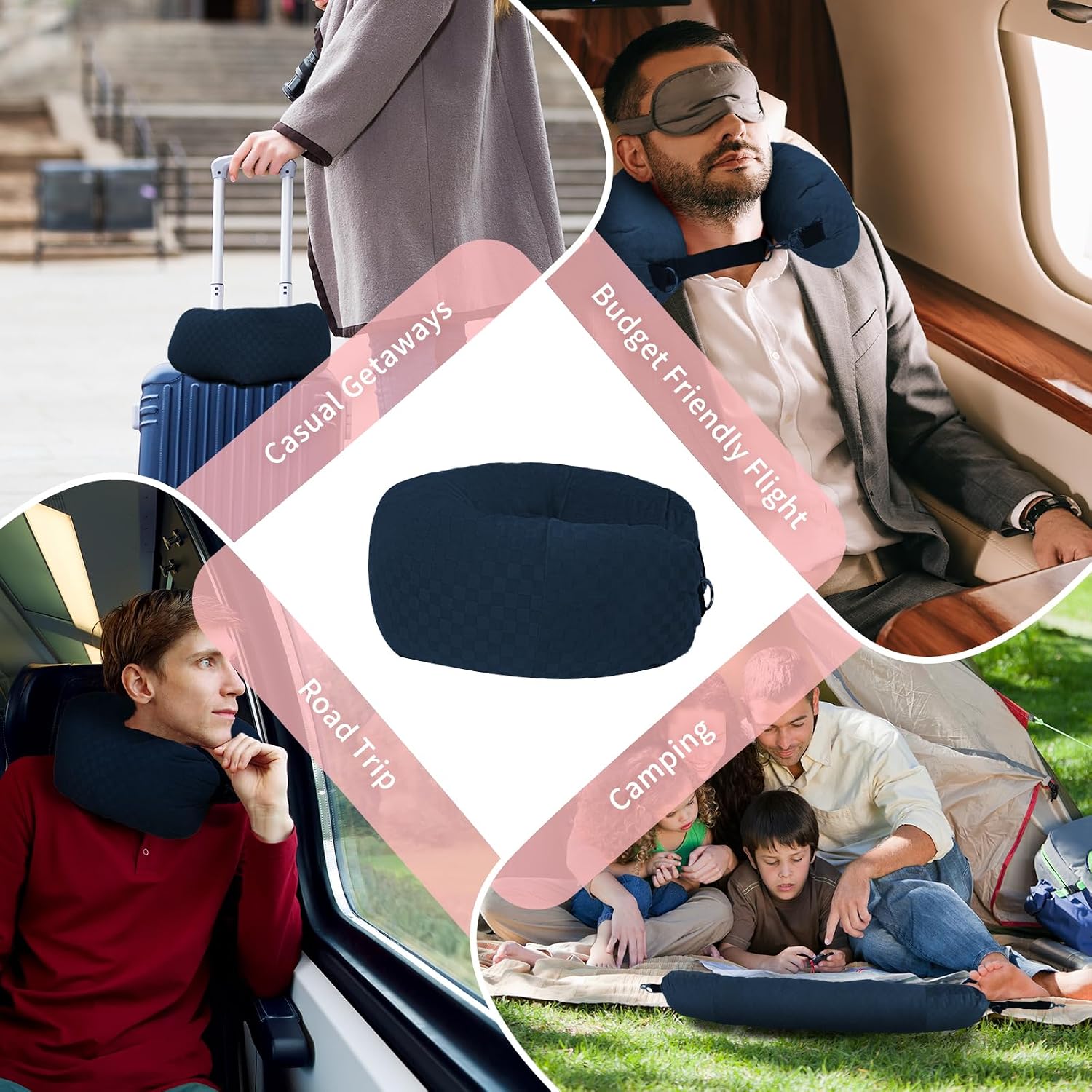 Stuffable Travel Pillow, Stuffable Neck Pillow for Travel, Neck Pillow Stuffed with Clothes Storage - No Extra Baggage Fees, Fits 5+ Days…