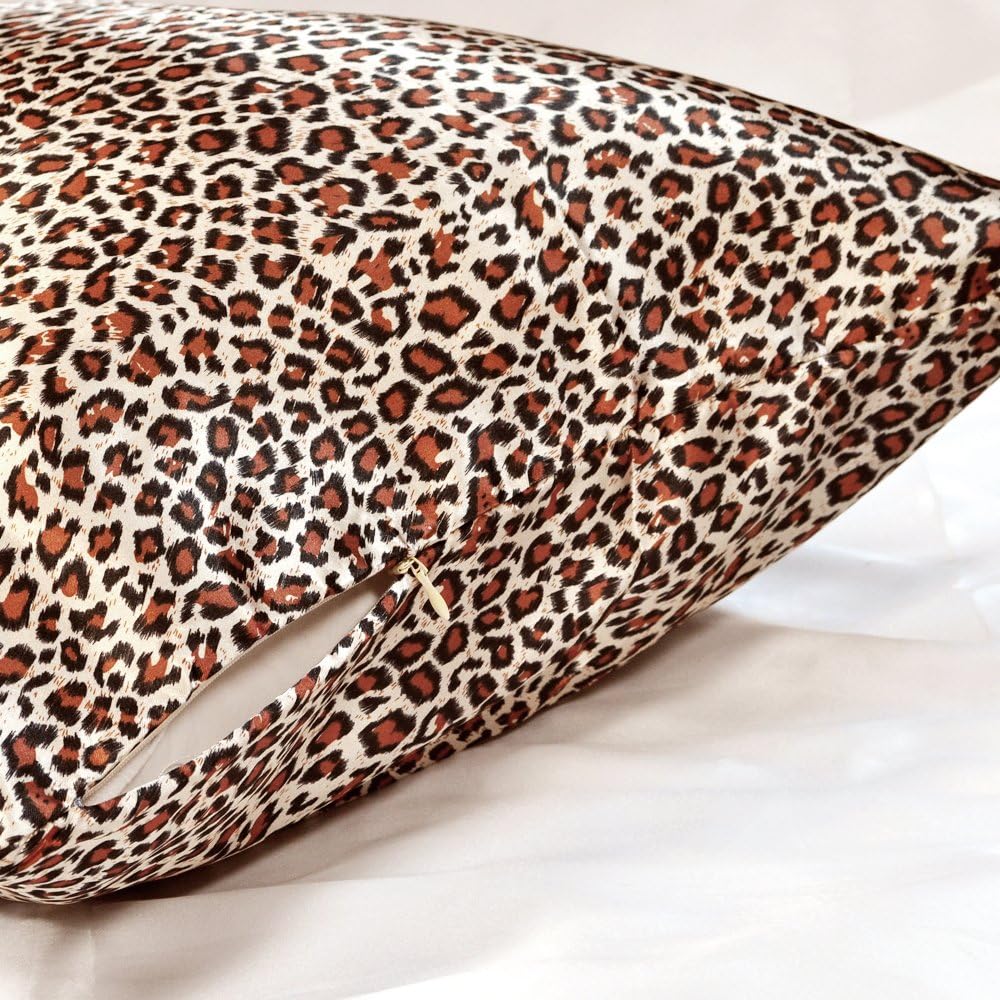TAOSON Silky Soft Satin Body Pillow Cover Pillowcase Pillow Protector Cushion Cover with Zippers (21"x54", Silver)