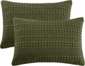 Phf 100% Cotton Waffle Pillow Shams Standard Size, 2 Pack 20" x 26" Soft Skin-Friendly Pillowcases, No Filling, Aesthetic Woven and Breatha…