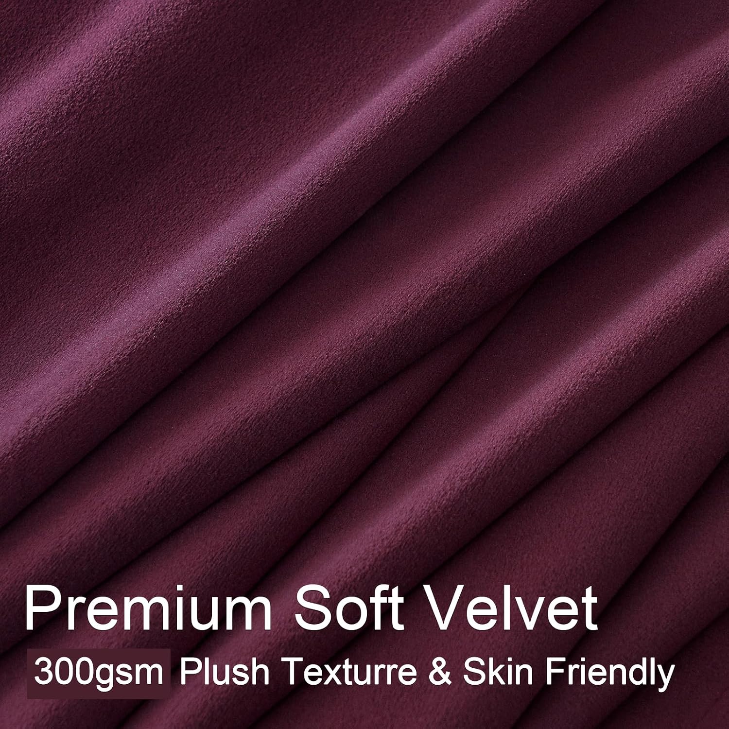 Drapenova 108 Inches Long Purple Velvet Curtains for Living Room Large Window Luxurious Vintage Room Darkening Pinch Pleated Curtain…