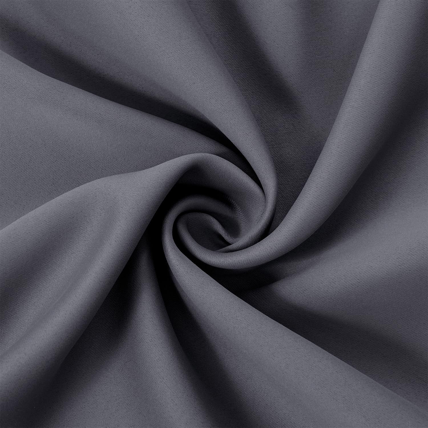 Lemomo Grey Blackout Curtains 66 x 63 Inch Length/Set of 2 Curtain Panels/Thermal Insulated Room Darkening Blackout Curtains for Bedroom 63…