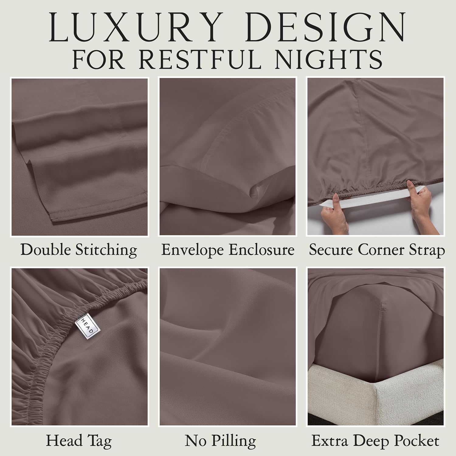KARISSA MAE 6 Piece Pure Viscose from Bamboo California King Size Sheet Set | 100% FSC Certified | Luxuriously Soft | Cooling | 18" Deep…