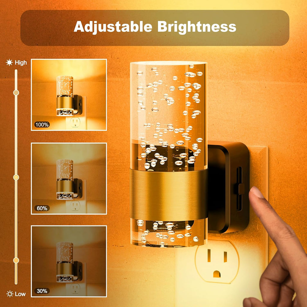 JandCase Night Light, Automatic Night Lights Plug into Wall, Dimmable LED Night Light with Adjustable Brightness, Night Lights Plug in…