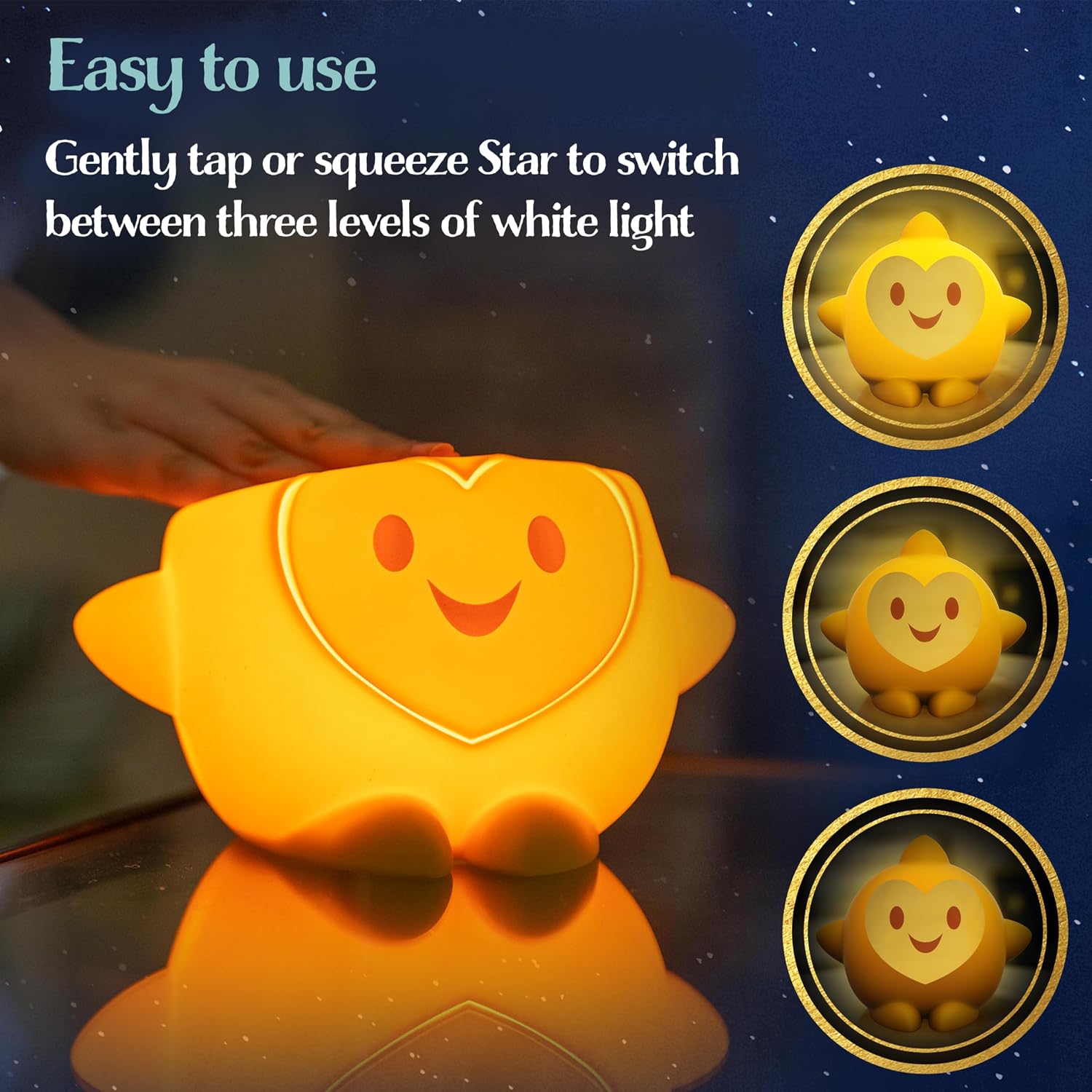 Disney Wish Squishy Light, Night Light for Kids, USB Lamp, Battery Operated, Dimmable, Star Light Ideal for Bedroom, Playroom, Living…