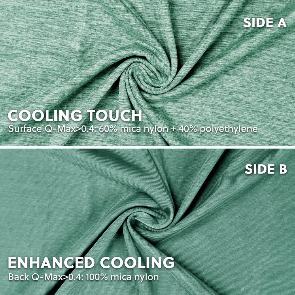 Homfine Cooling Pillowcase Body Size - Double Side Q-Max 0.439 Cooling Fiber for Pillow Protector, Breathable Long Cold Pillow Cover for Ho…