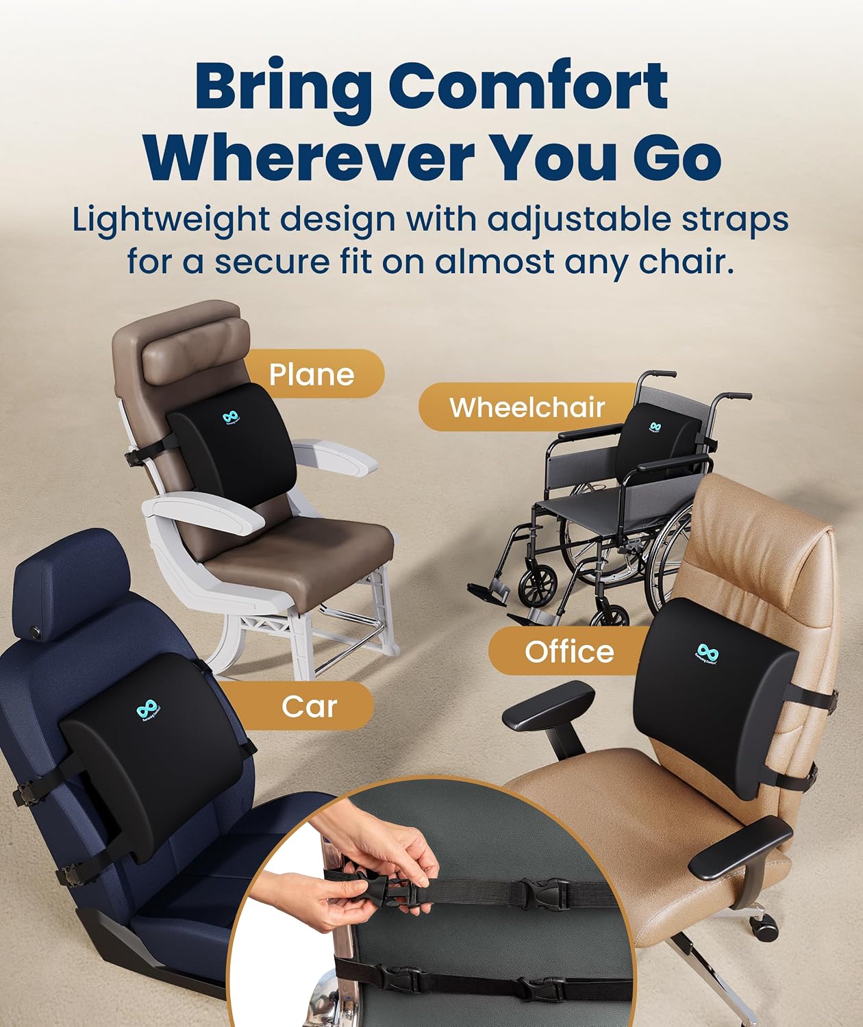 EverlastingComfort Everlasting Comfort The Original Lumbar Support Pillow for Office Chair - Improves Posture, Promotes Back - Superior Bac…