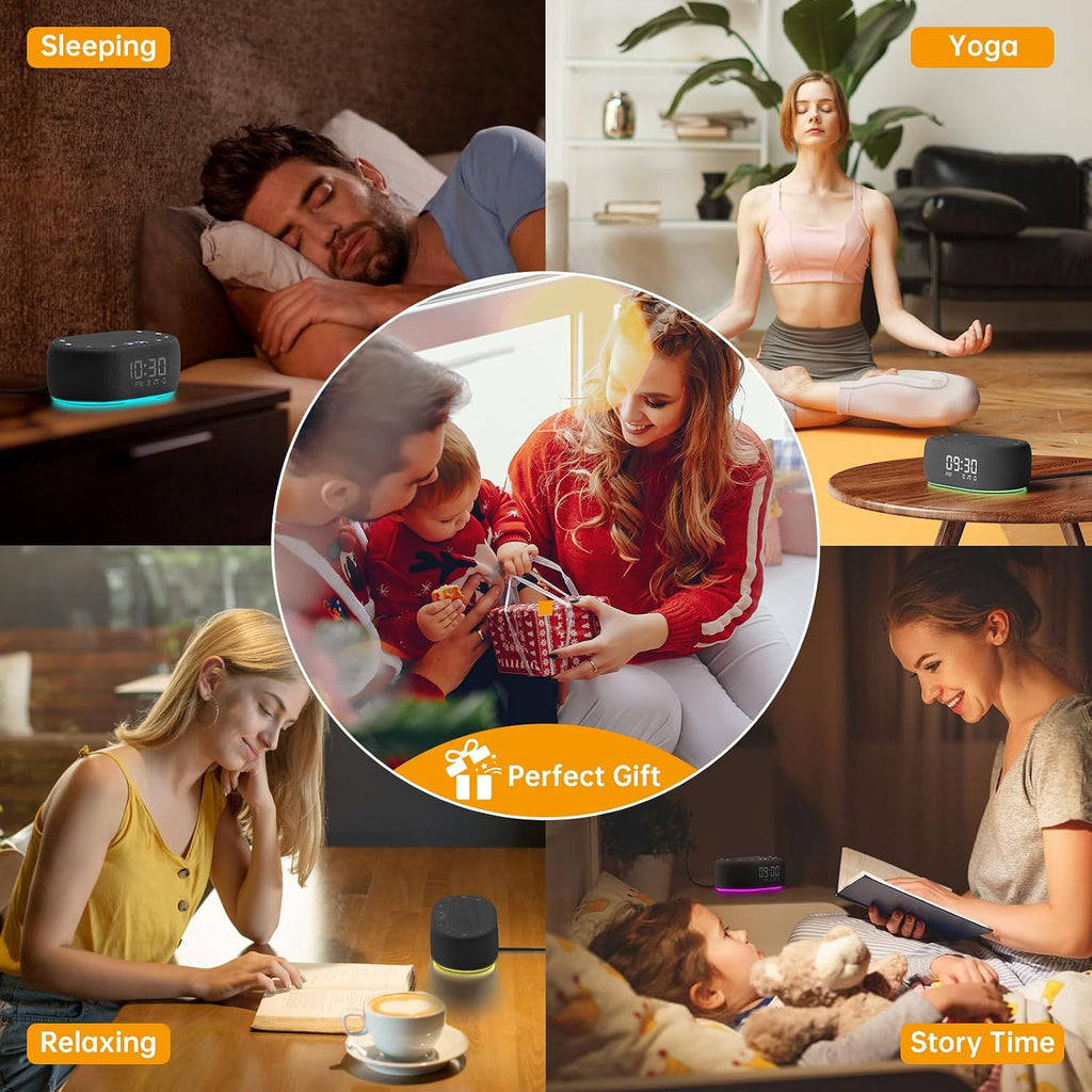 1Mii White Noise Sound Machine with Alarm Clock, Sound Machine for Sleep for Adults Baby, 30 Soothing Sounds, Smart App Controlled…