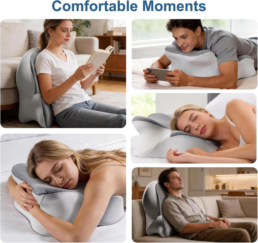 FamiCare X-Large Memory Multi-Purpose Pillow - 9-in-1 Body Positioner for Reading, Gaming, Side Sleeping, Raising Hips, Ergonomic Comfort S…