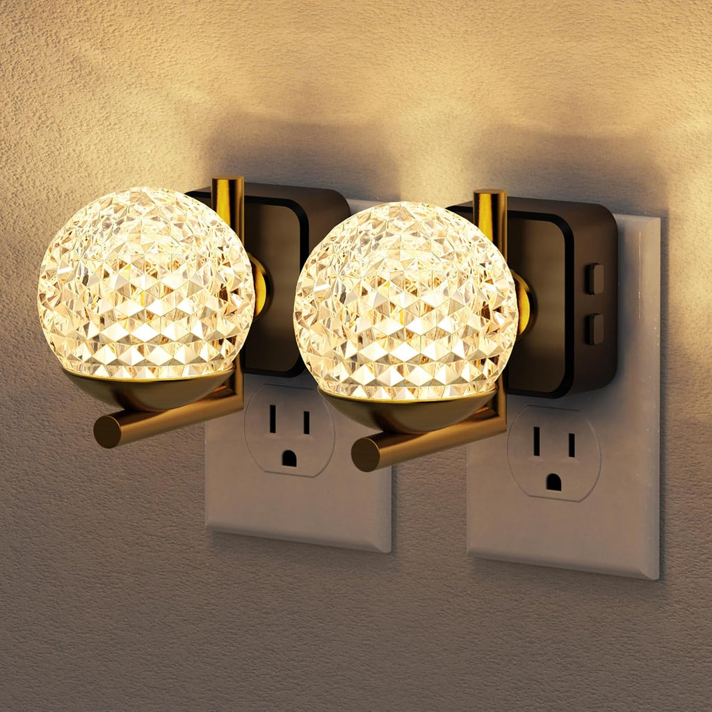 JandCase LED Night Light, 3000K Warm White & RGB Color Changing Night Lights Plug into Wall, Dusk to Dawn Light Sensor, 180° Rotatable…