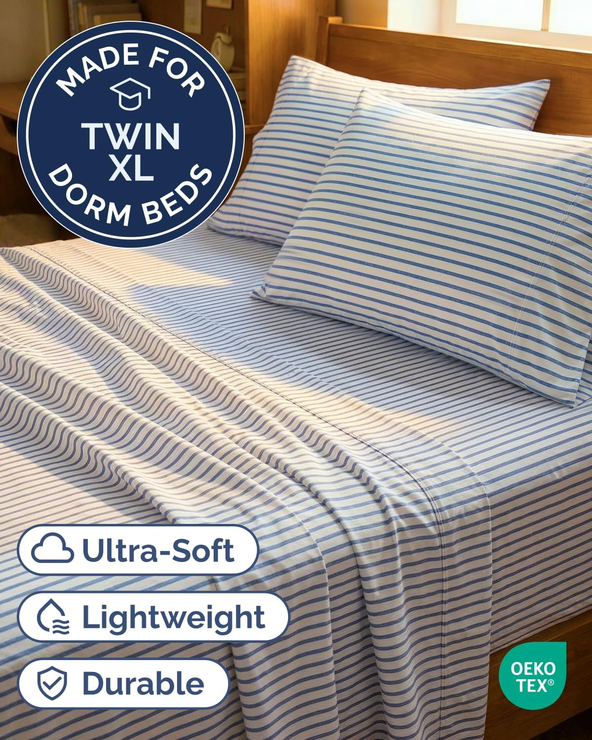 Twin XL 4 Piece Sheet Set - Comfy, Breathable & Cooling - Soft Hotel Luxury Bedding for Women, Men, Kids, Teens & Children - 1 Flat & 1…