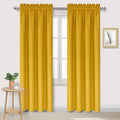 Dwcn Yellow Room Darkening Blackout Curtains - Thermal Insulated Privacy Energy Saving Window Curtain Drapes 38 x 72 inch Length, Set of 2…