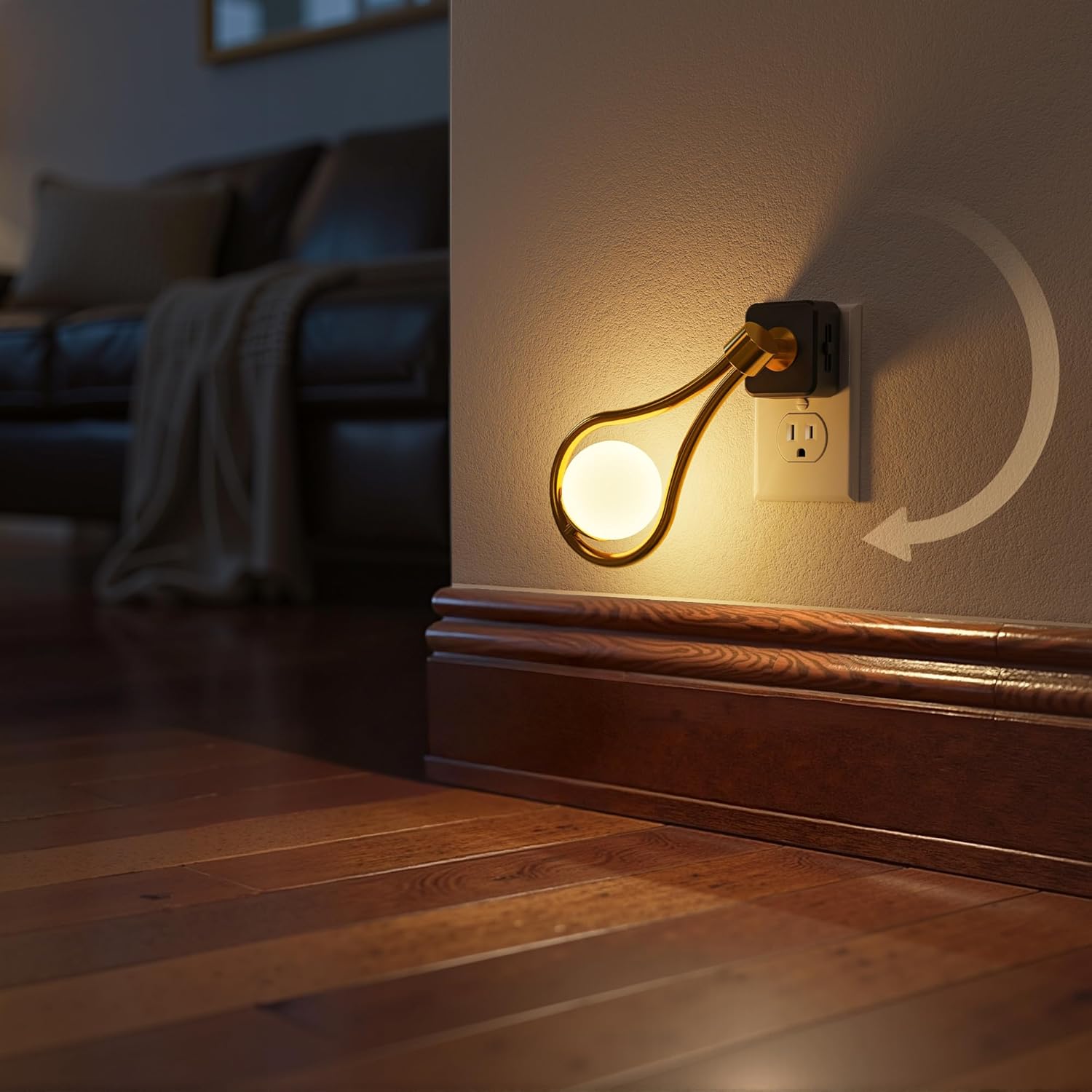 Briignite LED Night Light, Night Lights Plug into Wall, 0-100LM Dimmable Nightlight, 330° Rotating with Dusk to Dawn Sensor, Adjustable…