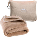 BlueHills Premium Soft Tall Travel Blanket Pillow for Airplane Traveling Essentials Long Flight Trip Throw in Bag case with Backpack Clip…