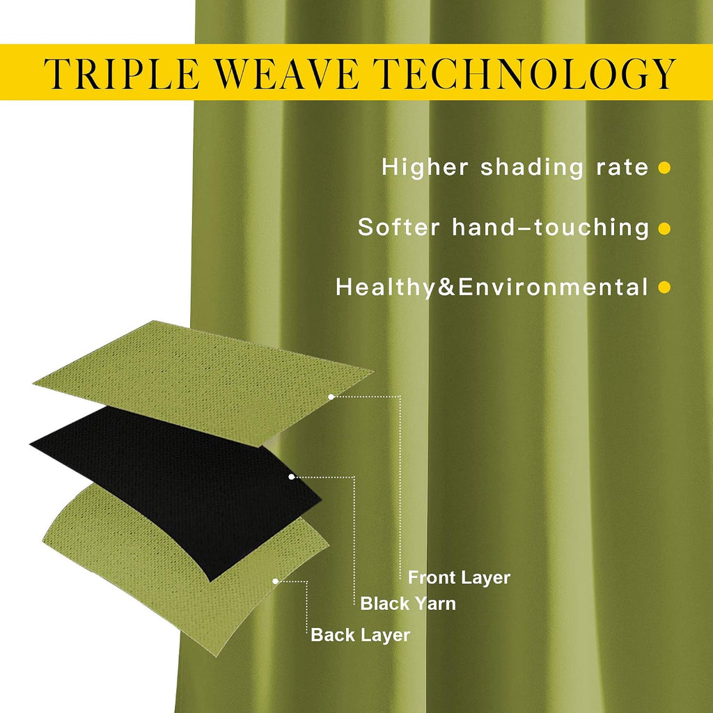 Nicetown Bedroom Curtains Blackout Draperies - Noise Reducing Thermal Insulated Window Decorative Blackout Draperies/Drapes for Kid's Room…