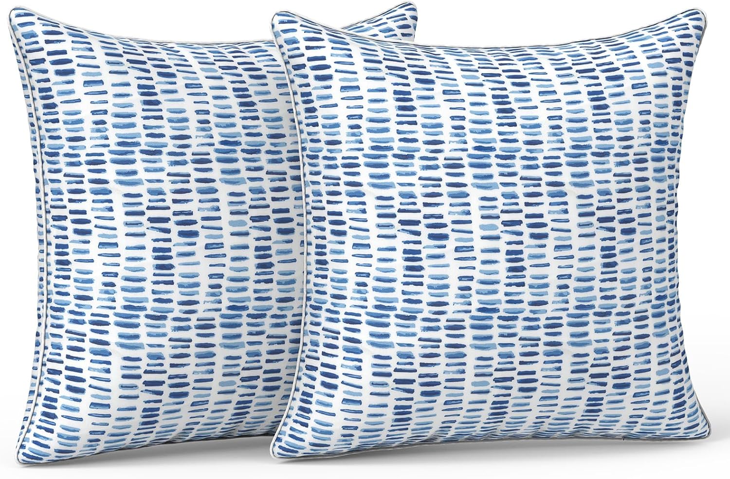 LVTXIII Pack of 2 Outdoor Throw Pillow Covers Accent Waterproof Pillow Covers ONLY, Patio Square Cushion Cases for Garden Balcony Couch…