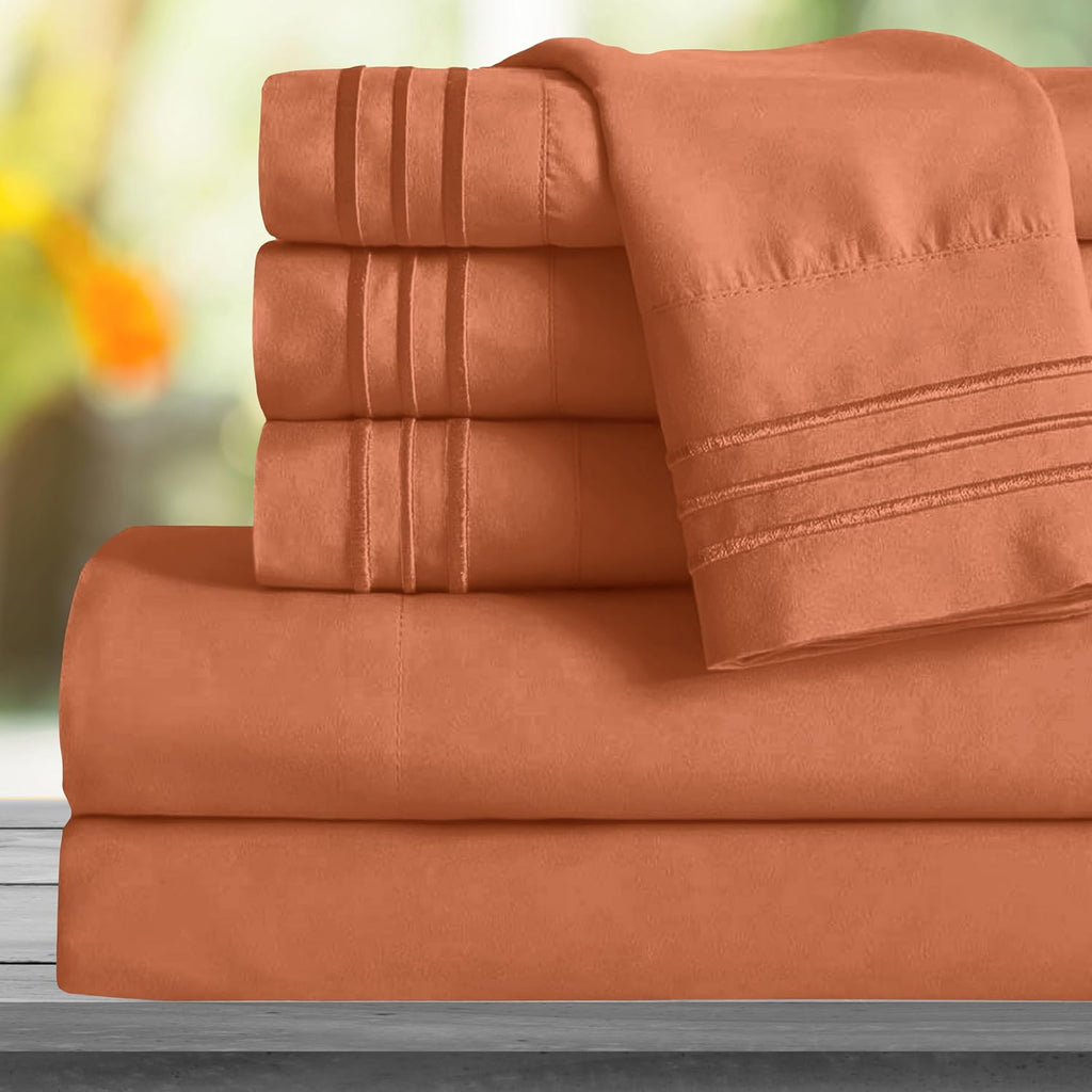 Mocassi Queen Sheet Set - Luxury Hotel 1800 Premier Bedding Sheets & Pillowcases - Ultra Soft Breathable & Cooling Bed Sheets - Deep…