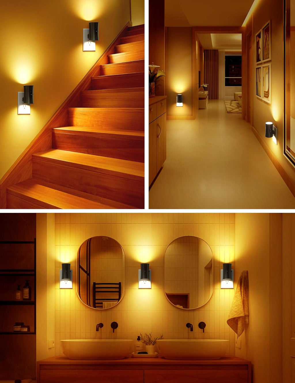 Sujeet LED Night Lights Plug into wall, Bright Night Light, Dusk to Dawn Sensor, Amber Night Light, 0-100LM Adjustable Brightness, Dimmable…
