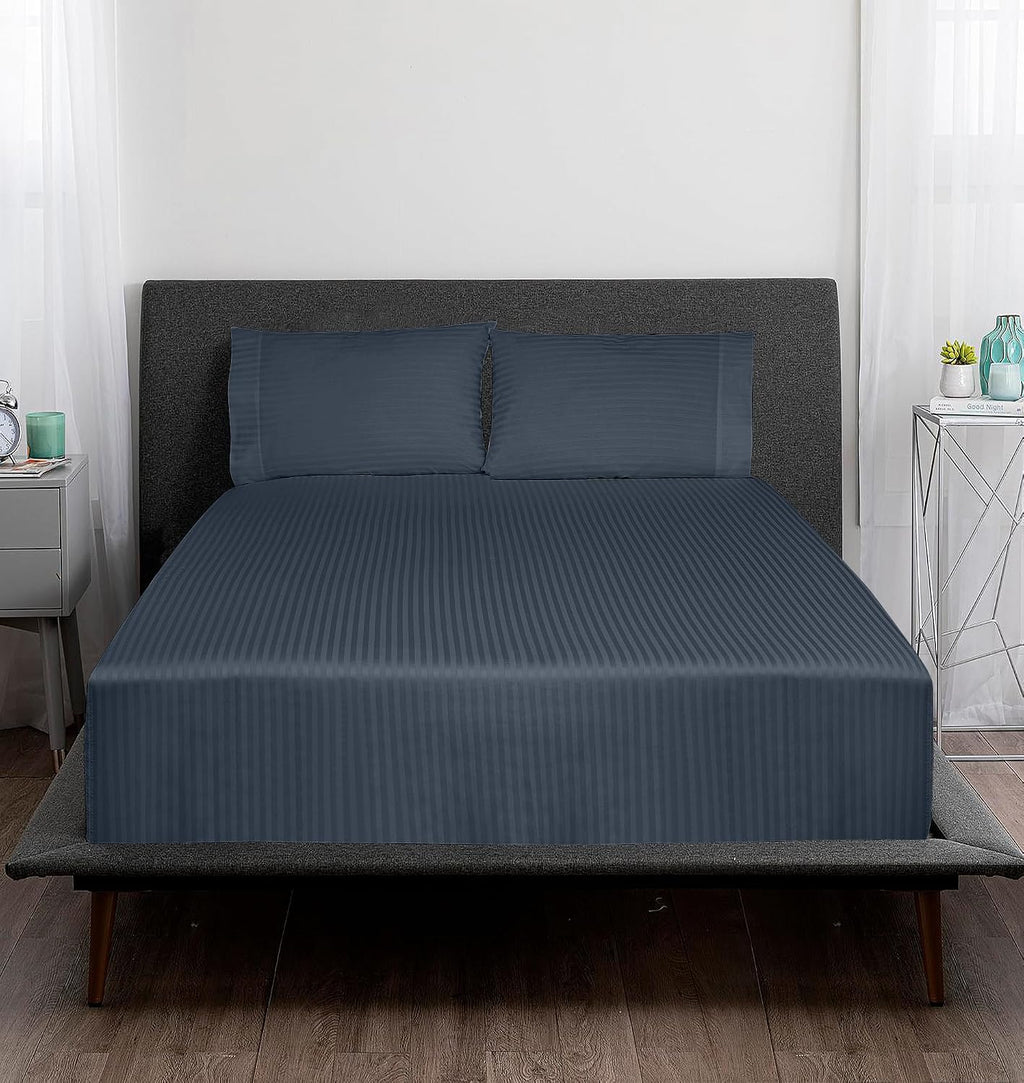 Royalelinens ROYALE LINENS 300 Thread Count 100% Long Staple Combed Cotton Printed Sheet Set - 4 Piece Full Bed Sheets - 1 Fitted, 1 Flat,…