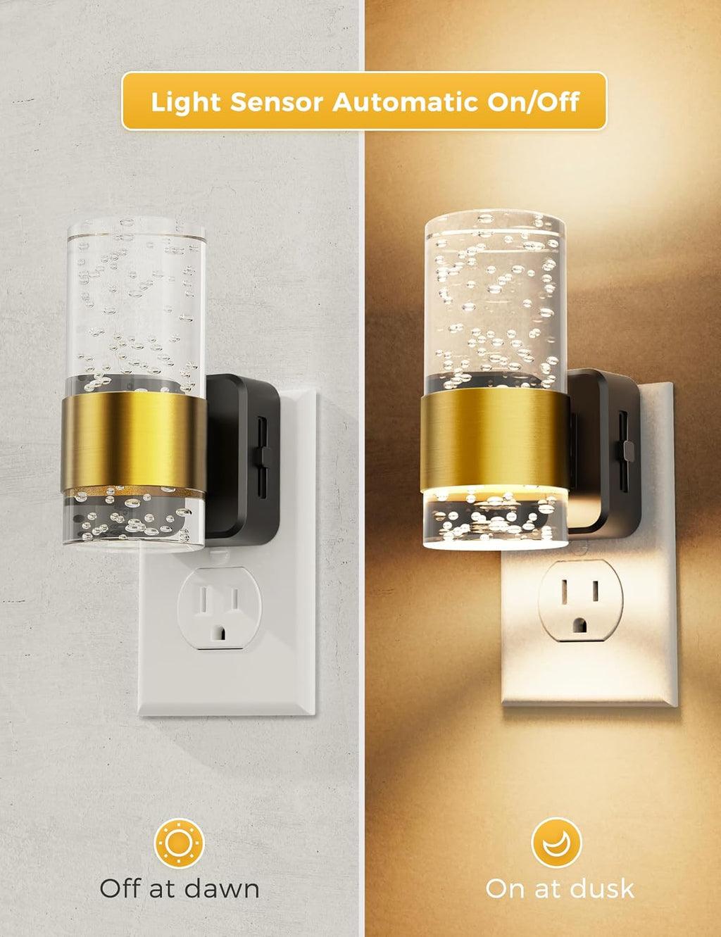 L LOHAS LED Night Lights Plug into wall, Soft Light Night Light with Adjustable Brightness, Plug in Night Light with Auto Light Sensor…