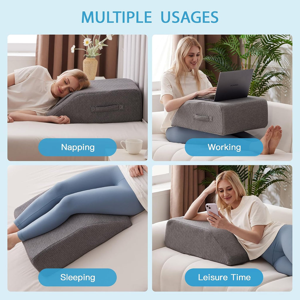 MEGCXIT Leg Pillow Elevation Blood Circulation, Leg Wedge for Elevation for Swelling, Leg Elevating Pillow for After Surgery, Memory Foam…