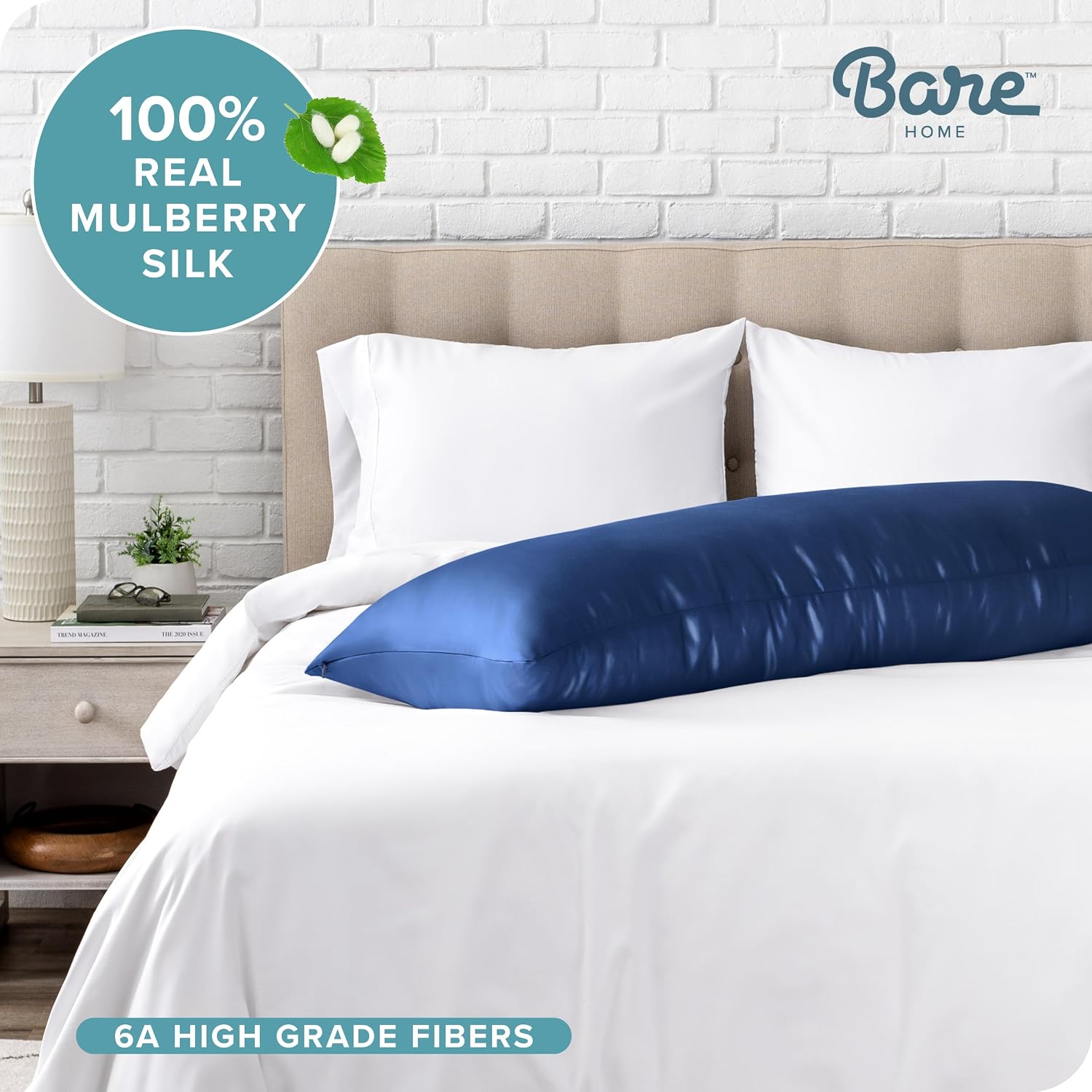 BareHome Bare Home 100% Mulberry Silk Pillowcase for Hair and Skin - Ultra 6A Grade 19 Momme Silk Pillow Case - Hidden Zipper - Breathable…