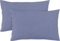 FEATHER & STITCH NEW YORK 100% Cotton 2 Piece Queen Pillow Cases, 300TC Ultra-Soft Pillowcases with Envelope Closure, Wrinkle- Fade…