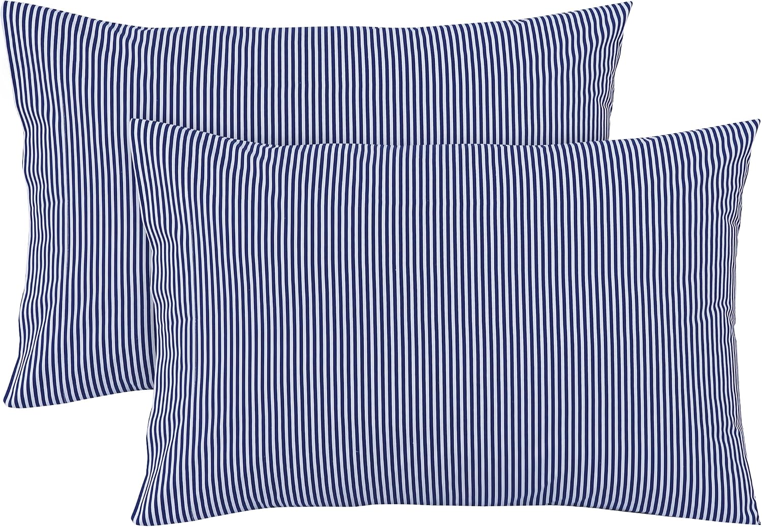 FEATHER & STITCH NEW YORK 100% Cotton 2 Piece Queen Pillow Cases, 300TC Ultra-Soft Pillowcases with Envelope Closure, Wrinkle- Fade…
