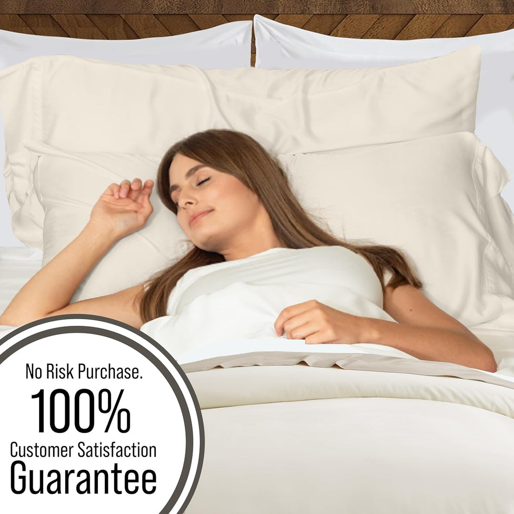 Bella Coterie Luxury Bamboo Viscose Split King Size Sheet Set | 2 Fitted Sheets for Sleep Number & Adjustable Beds | 100% Organically…