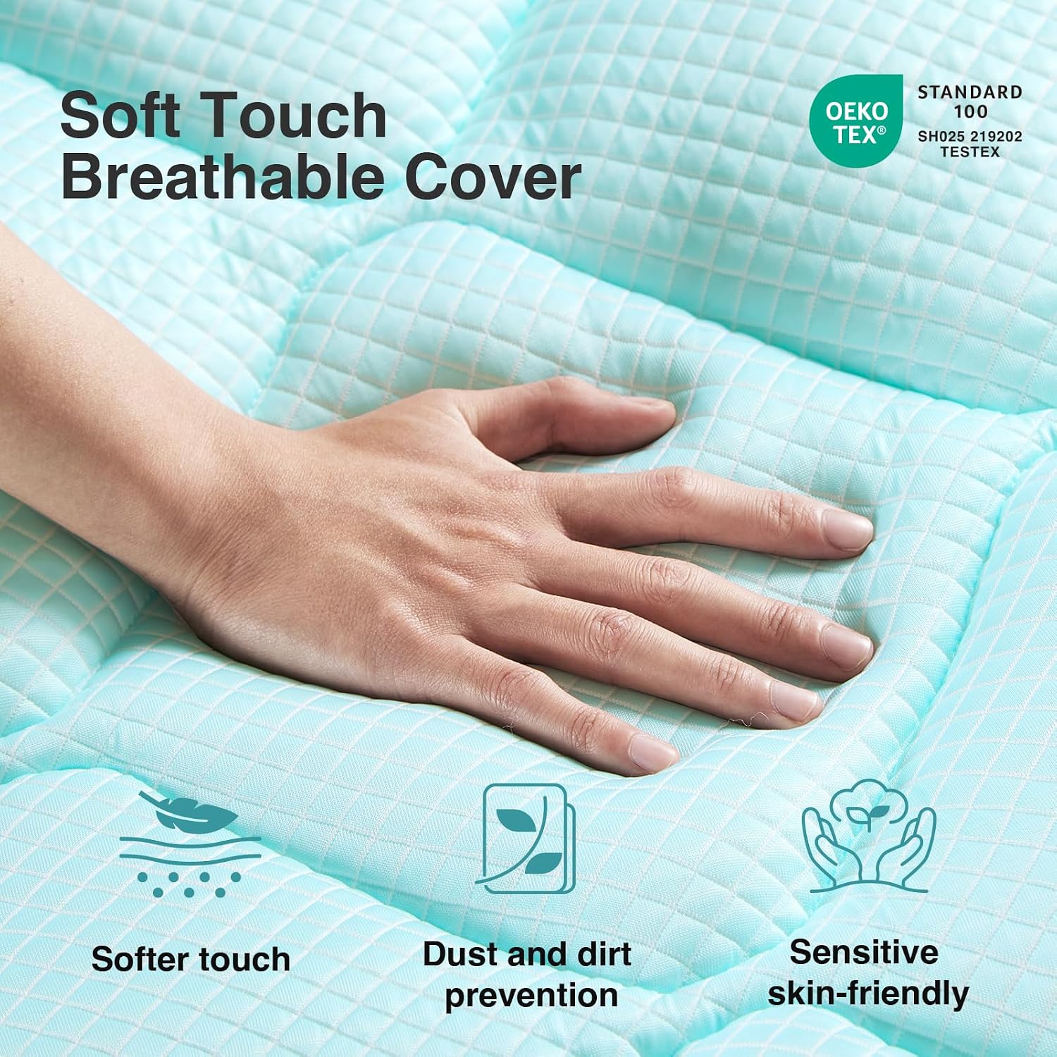 Novilla Full 3 Inch Dual Layered Mattress Topper with 2 Inch Gel Memory Foam & 1 Inch Cooling Pillow Top Cover, Pressure Relieving Breathab…