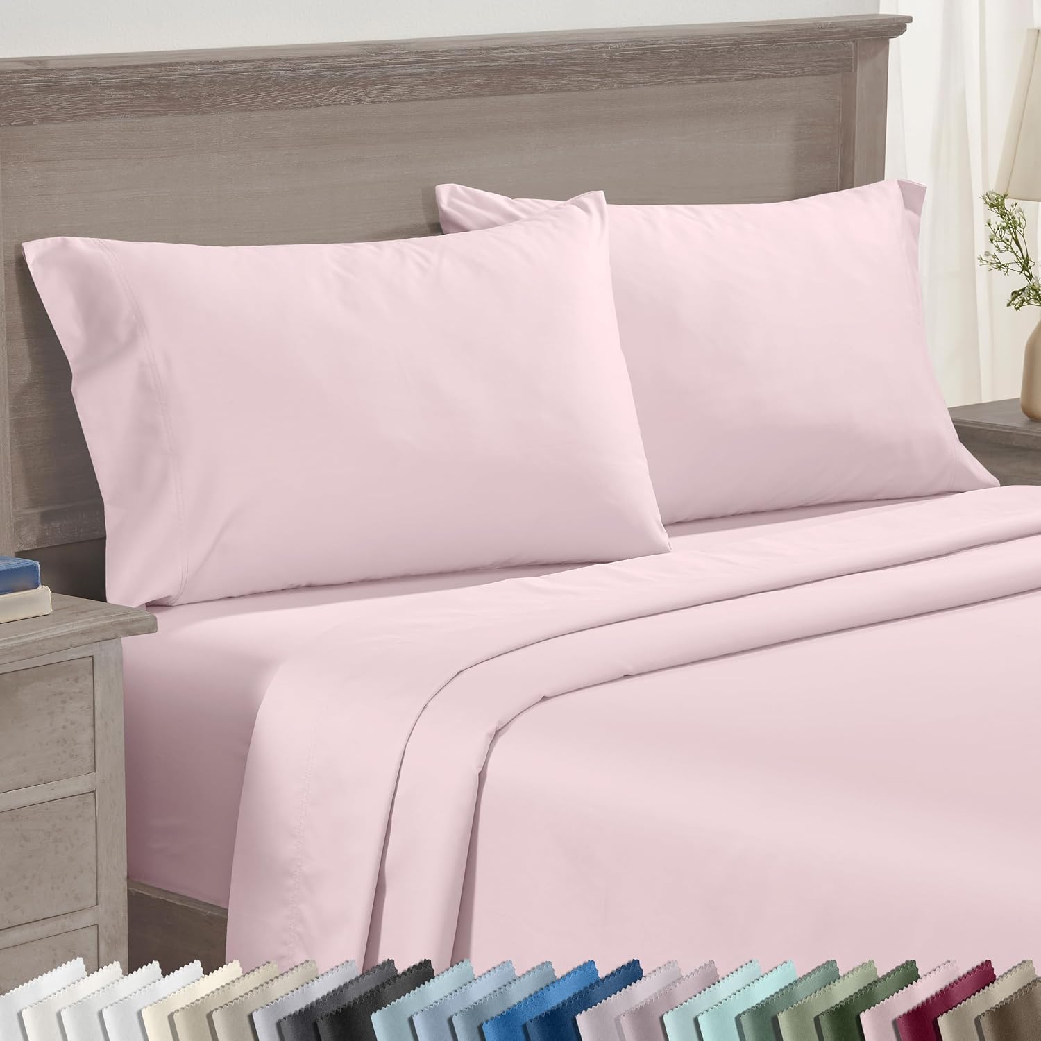 CaliforniaDesignDen CALIFORNIA DESIGN DEN Luxuriously Soft Hotel Quality 600 Thread Count, 100% Cotton Set of 2 Cases, Crisp & Cool Pillow…