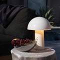 Brightech Celia Table Lamp – 10" Touch-Controlled Mushroom Small Lamp, Cordless & Dimmable LED, Portable Bedside Night Light, Sustainable M…