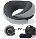 Neck Pillow for Traveling, Travel Neck Pillow for Airplanes, 100% Pure Memory Foam, 360° Support Stowable Pillows for Sleeping…
