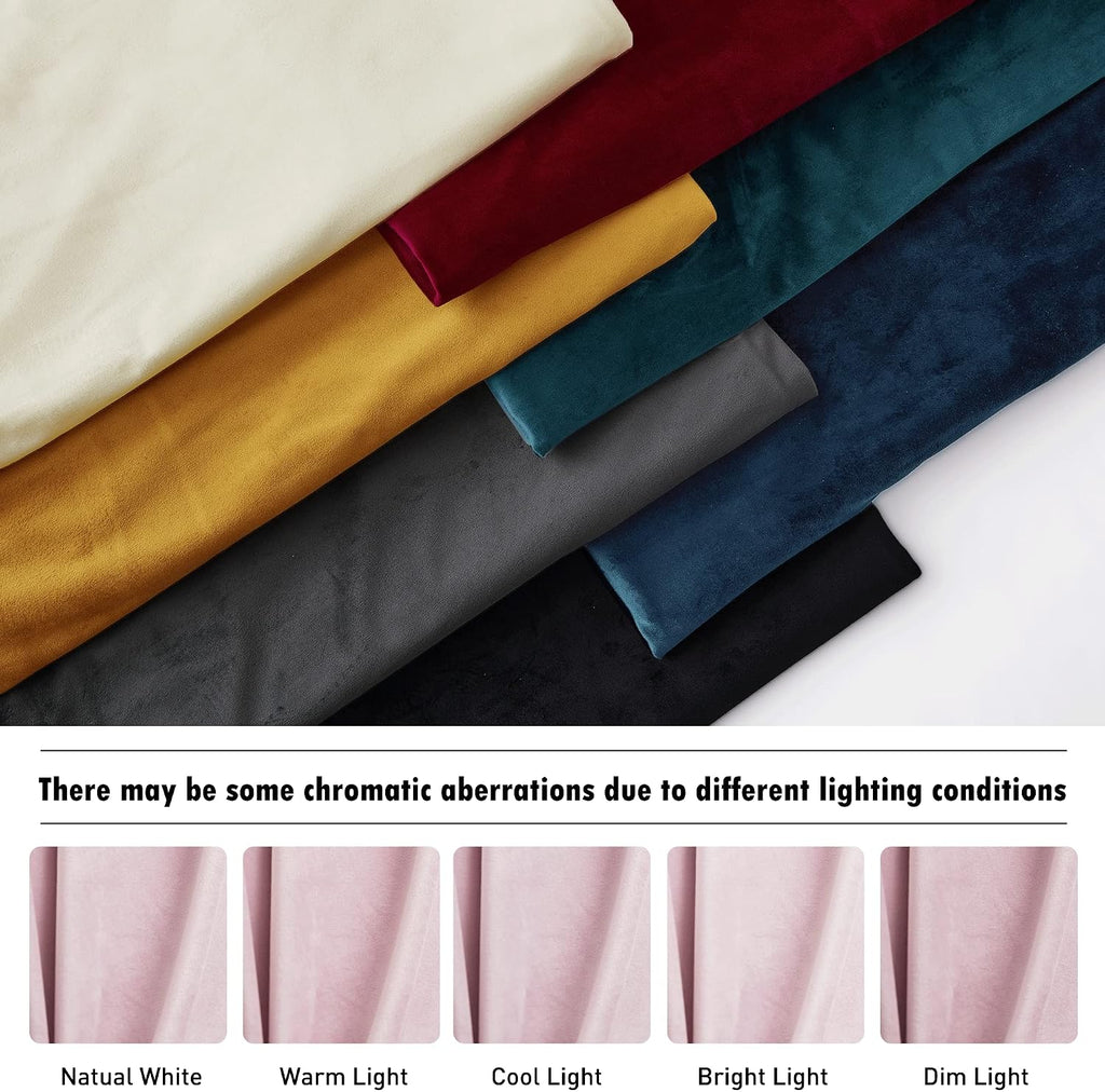 Rybhome RYB HOME Pink Velvet Curtains 84 inches - Blackout Curtains for Living Room, Thermal Insulated Noise Reducing Panels Soft Luxury Wi…