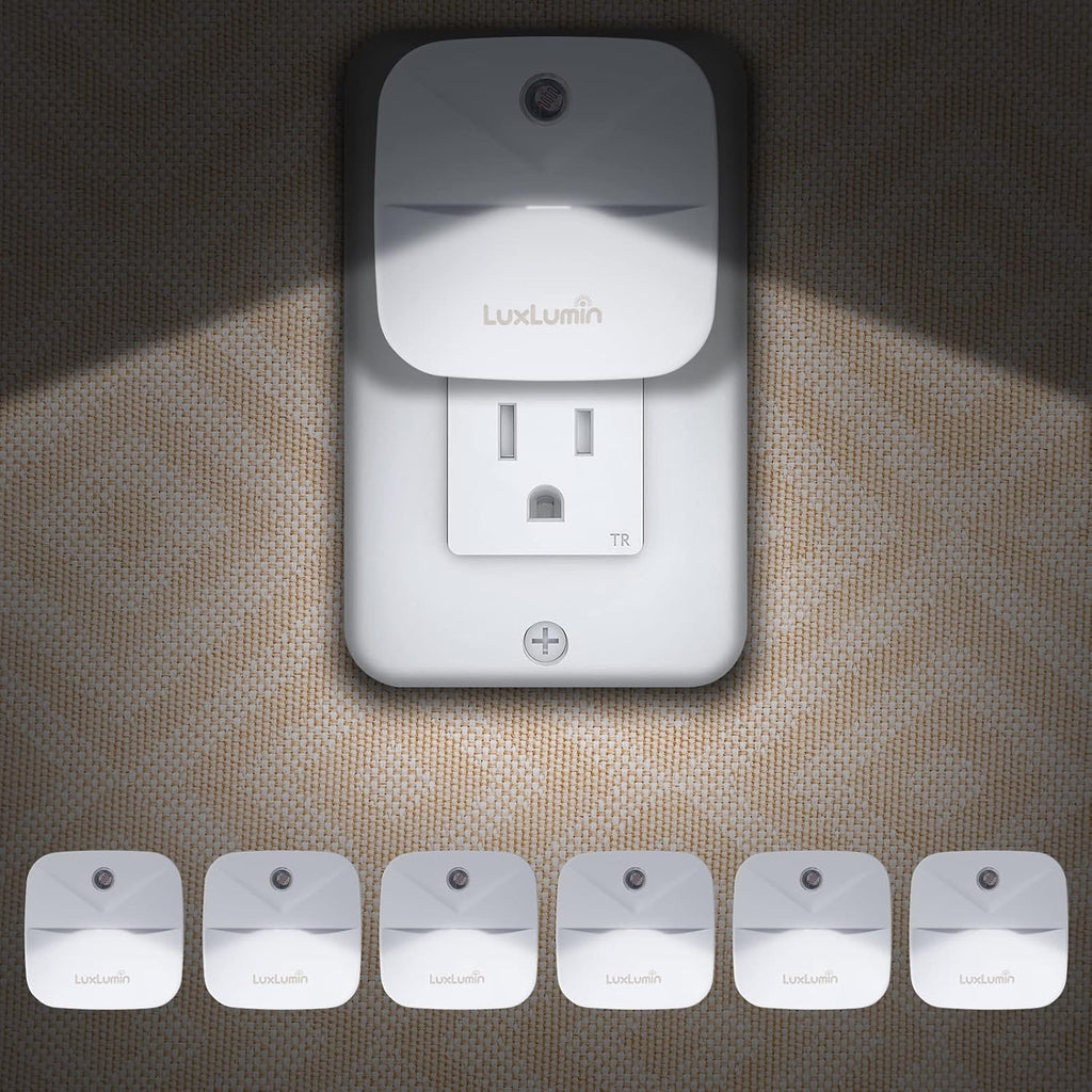 LuxLumin LED Night Lights Plug into Wall with Dusk-to-Dawn Sensor, Automatically Turn on and Off, Night Light for…
