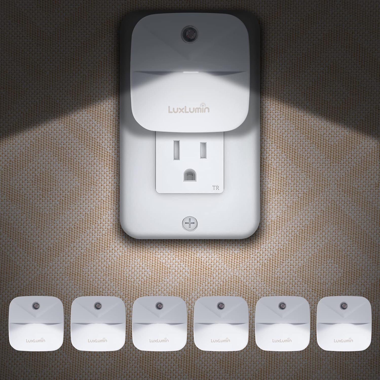 LuxLumin LED Night Lights Plug into Wall with Dusk-to-Dawn Sensor, Automatically Turn on and Off, Night Light for…