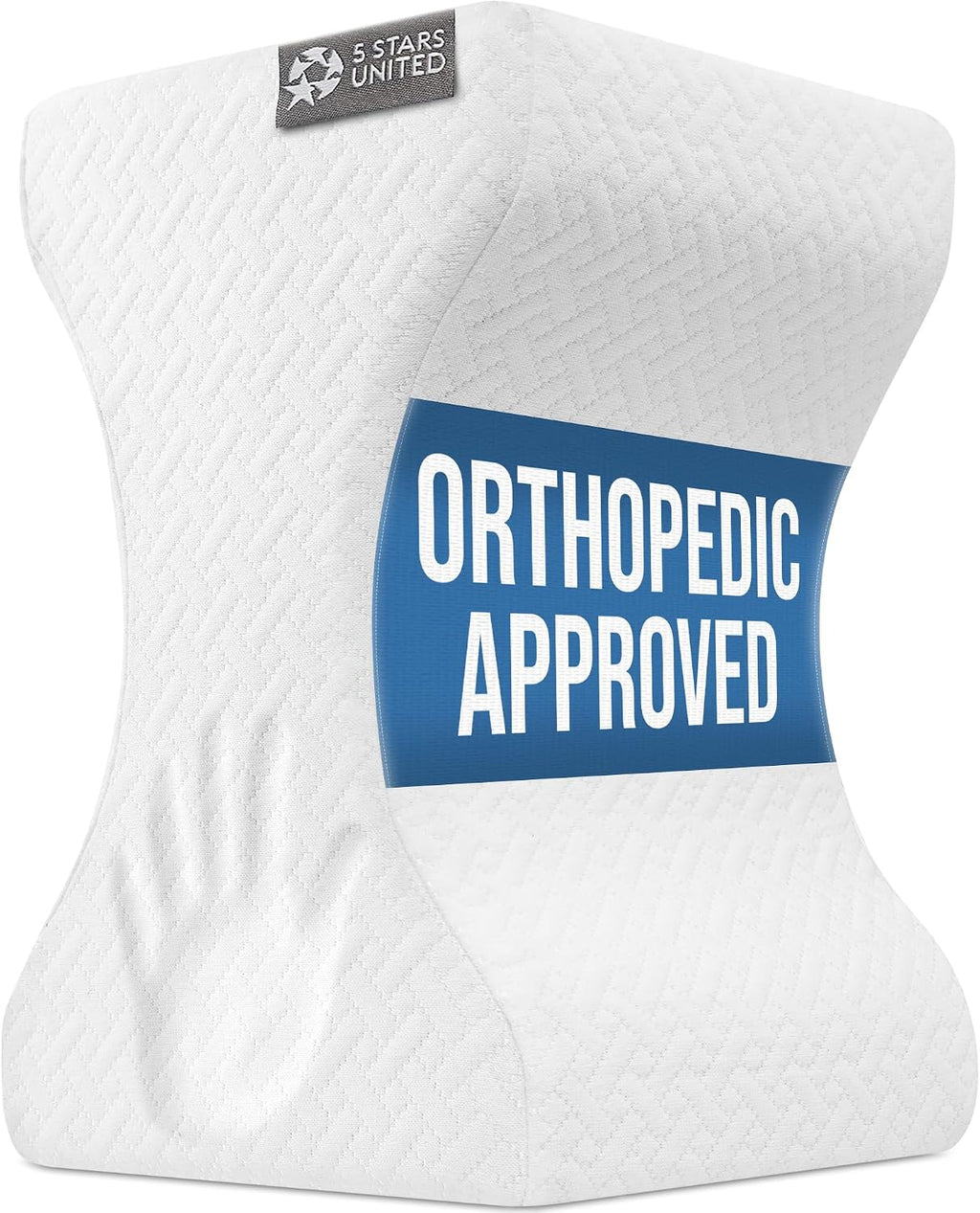 5Starsunited 5 STARS UNITED Large Knee Pillow for Side Sleepers - Hip, Memory Foam Leg Cushion for Side Sleeping - Between Legs Pillow for…
