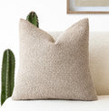 Foindtower Decorative Textured Boucle Throw Pillow Covers Accent Solid Pillow Cases Neutral Soft Cozy Couch Cushion Case for Chair Sofa…