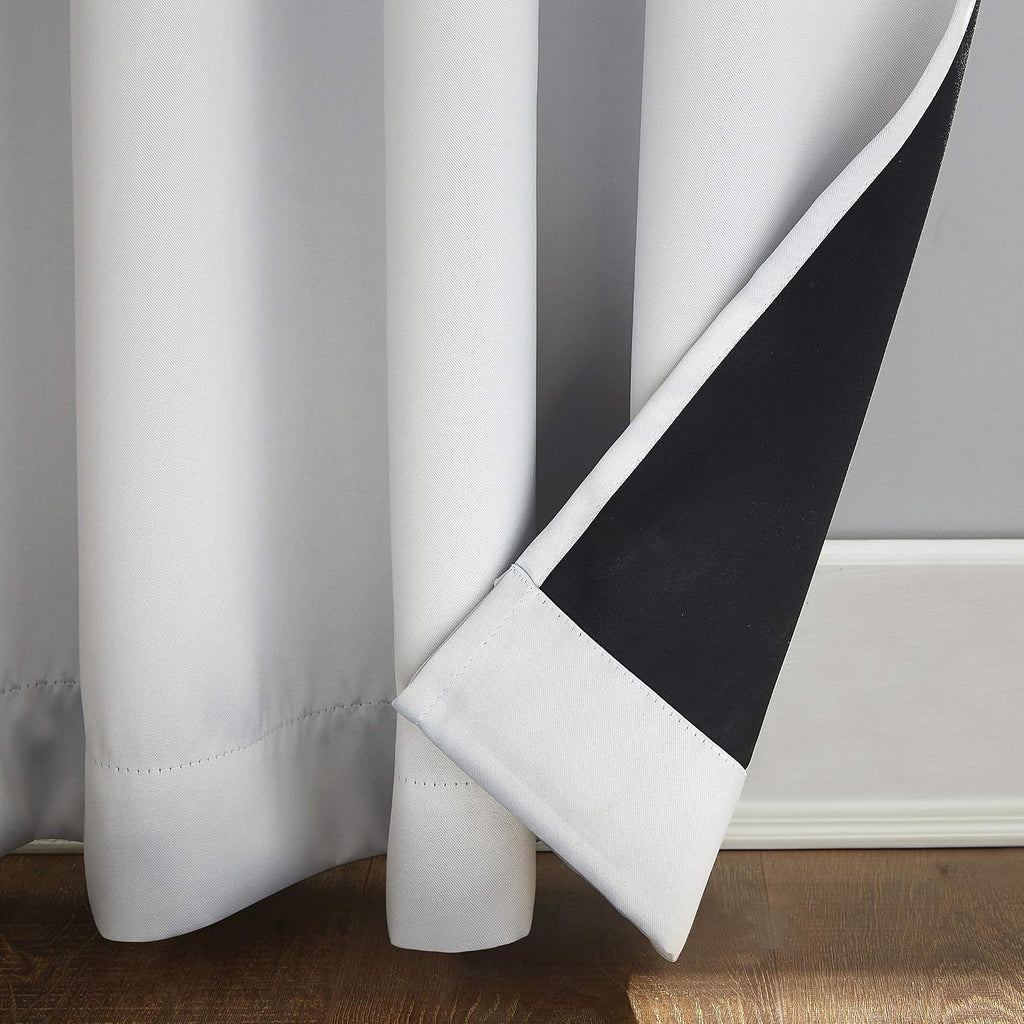 Sun Zero Nordic Theater Grade Extreme 100% Blackout Grommet Curtain Single Panel, 52" x 63", Pearl