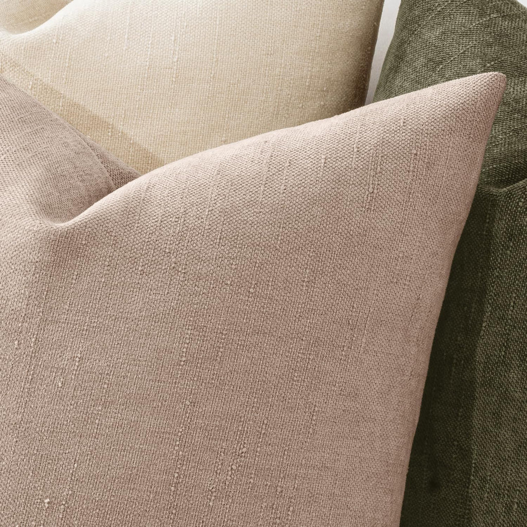 MIULEE Pack of 2 Decorative Throw Pillow Covers Soft Chenille Throw Pillows Solid Neutral Farmhouse Textured Cushion Covers for Couch…