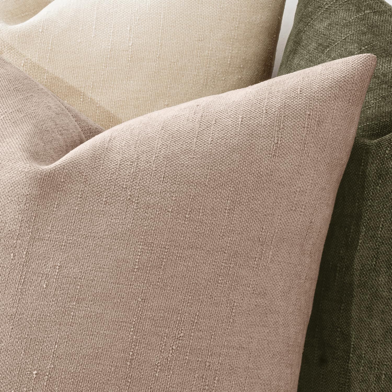 MIULEE Pack of 2 Decorative Throw Pillow Covers Soft Chenille Throw Pillows Solid Neutral Farmhouse Textured Cushion Covers for Couch…