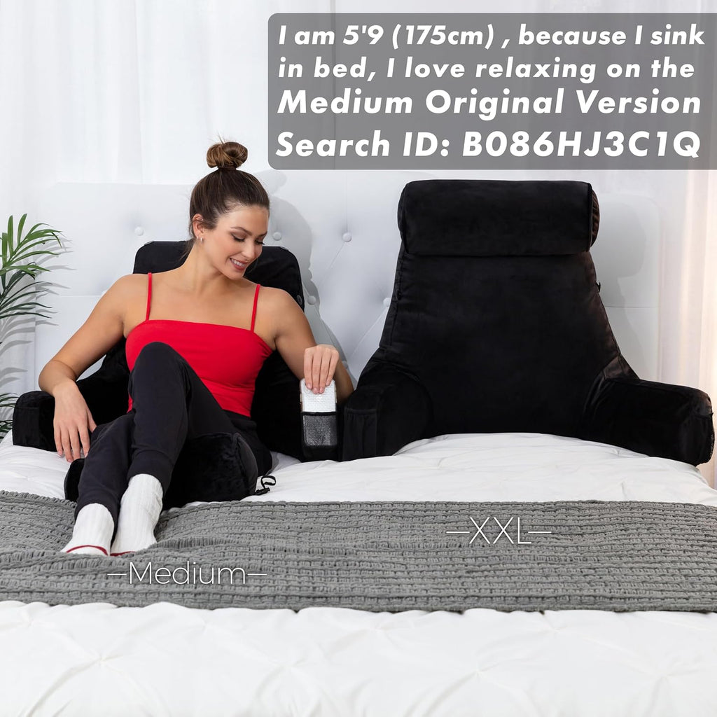 Husband Pillow XXL The Original for Adults - 30" Tall Backrest for Sitting Up in Bed - Firm Support Reading & Bed Rest Pillows for…
