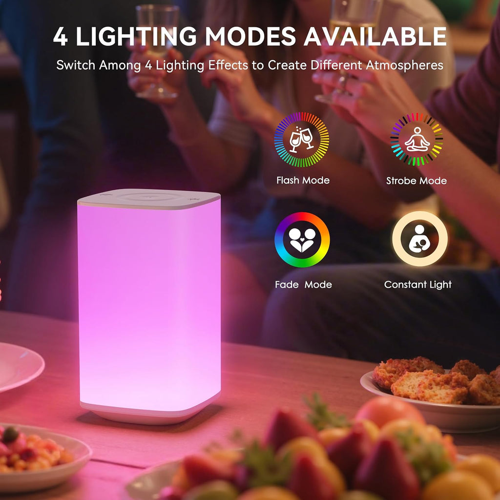 Auxmir Baby Night Light for Nursery, White 4000mAh Rechargeable Night Light with Remote & Touch Control, Dimmable Soft White Light, 256 RGB…