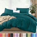 Utopia Bedding Duvet Cover King Size - 3 Piece with Zipper Closure - 1 Comforter Cover 104X90 Inches & 2 Pillow Shams 20X36 Inches (Teal)…
