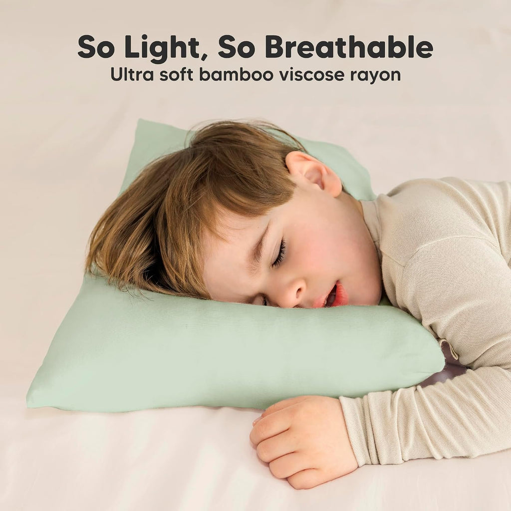 KeaBabies Toddler Pillow with Pillowcase - 13x18 My Little Cuddly Kids Travel Pillows for Sleeping, Nap, Viscose from Bamboo Nursery…