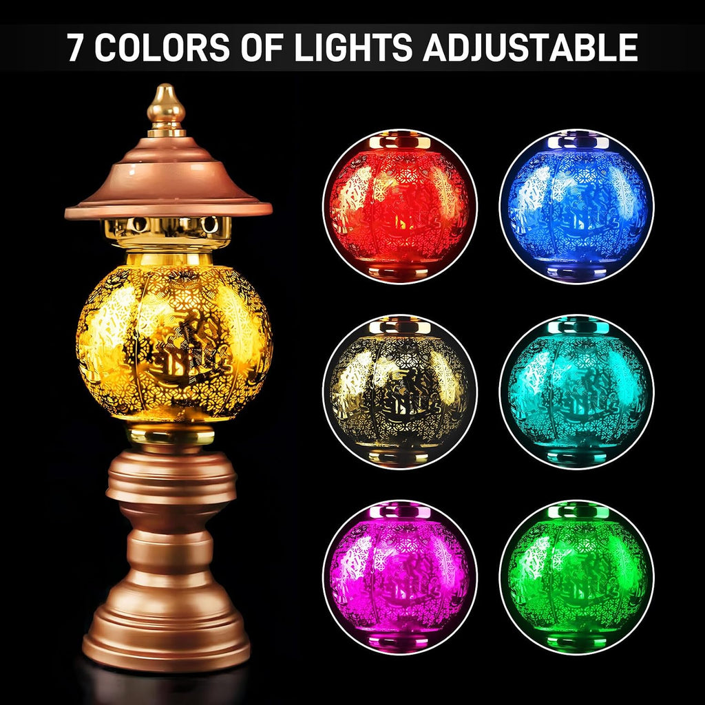 11inch LED Lotus Flower Lamp - 7 Color Changing Buddhist Light for Meditation, Wealth Attraction & Home Decor - Adjustable Brightness…