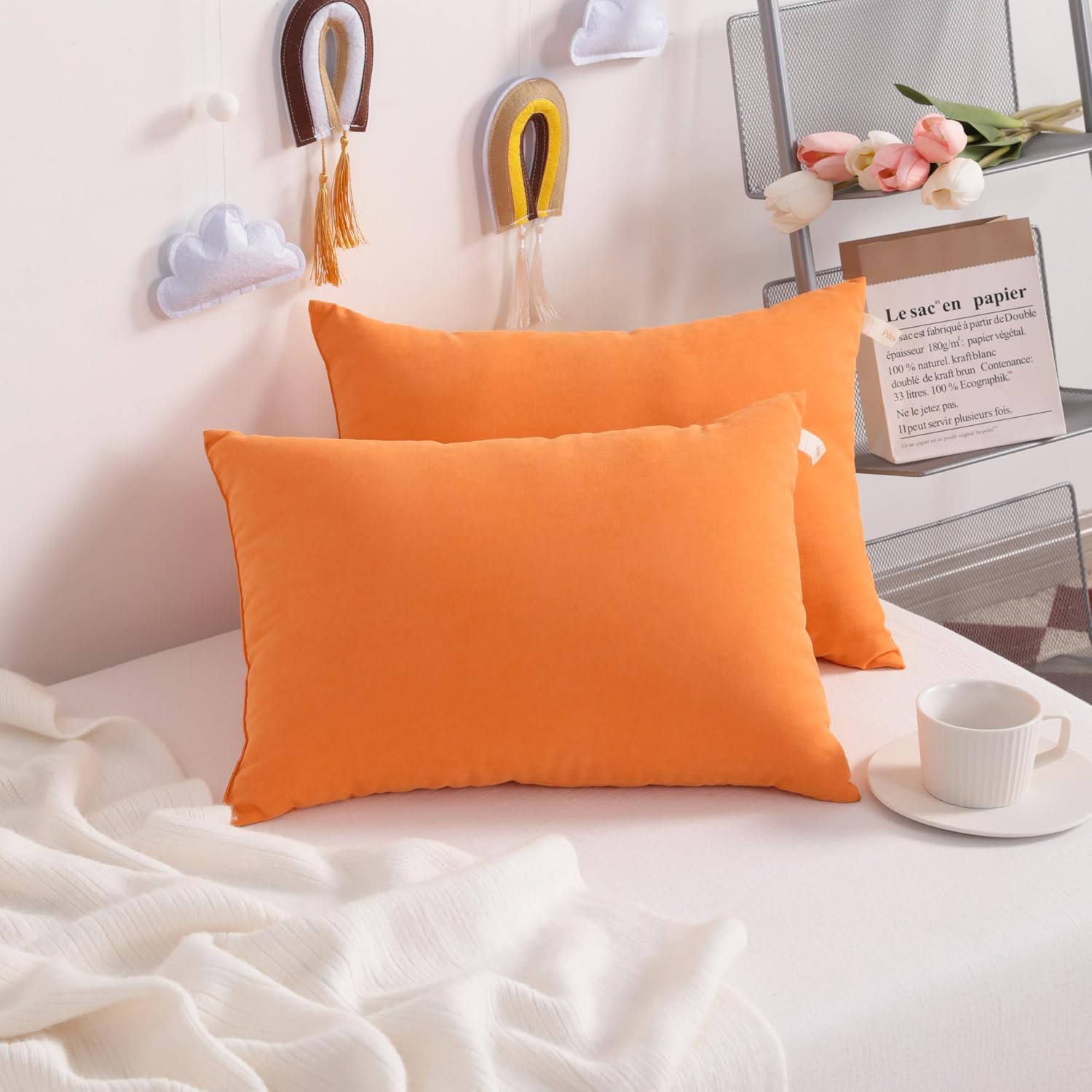 Ntbay Toddler Pillows, Down Alternative 13"x18" Pillows, Machine Washable - Soft and Breathable Travel Small Pillows for Sleeping, Ideal fo…
