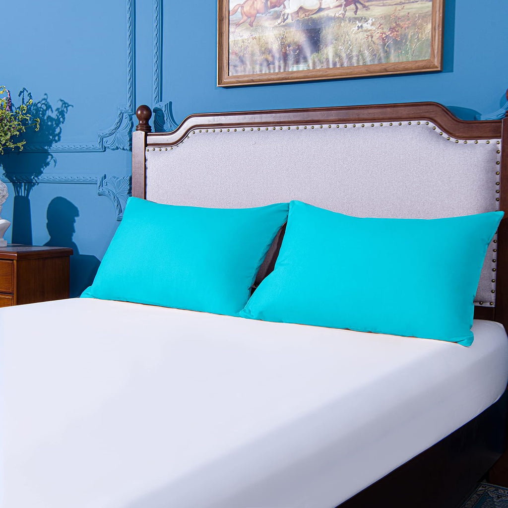 Ntbay Standard Pillowcase Set - 2 Pack Brushed Microfiber - Soft, Wrinkle-Free, Fade, Stain-Resistant, Pillow Cases with Envelope Closure -…