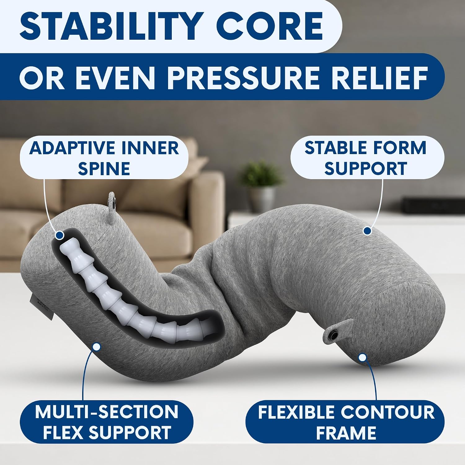 Twist Memory Foam Neck Pillow Travel Airplane, Car & Train - Adjustable & Bendable Airplane Pillow for Long Flight, Breathable, Washable…